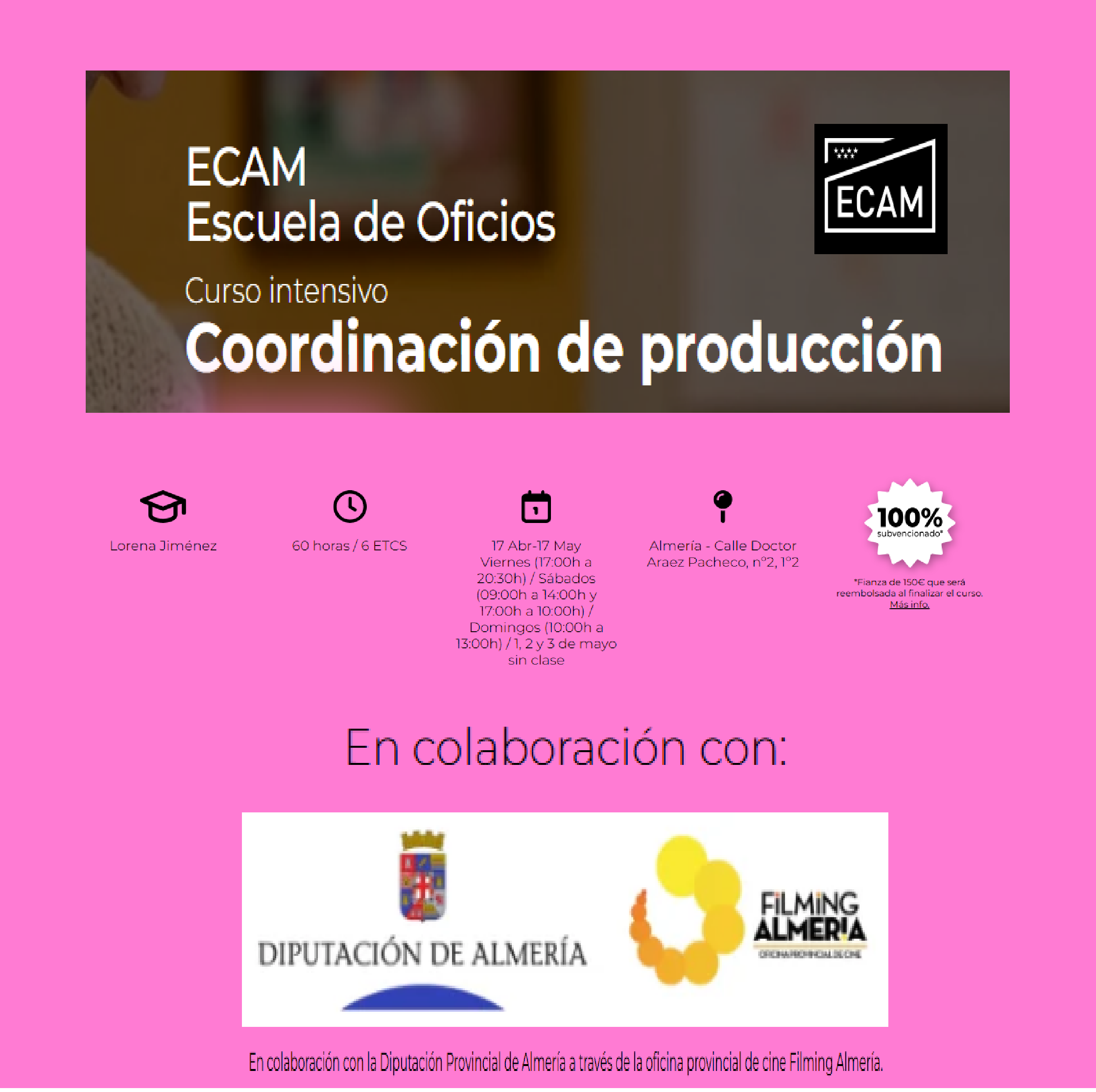 Curso intensivo de COORDINACIÓN DE PRODUCCIÓN